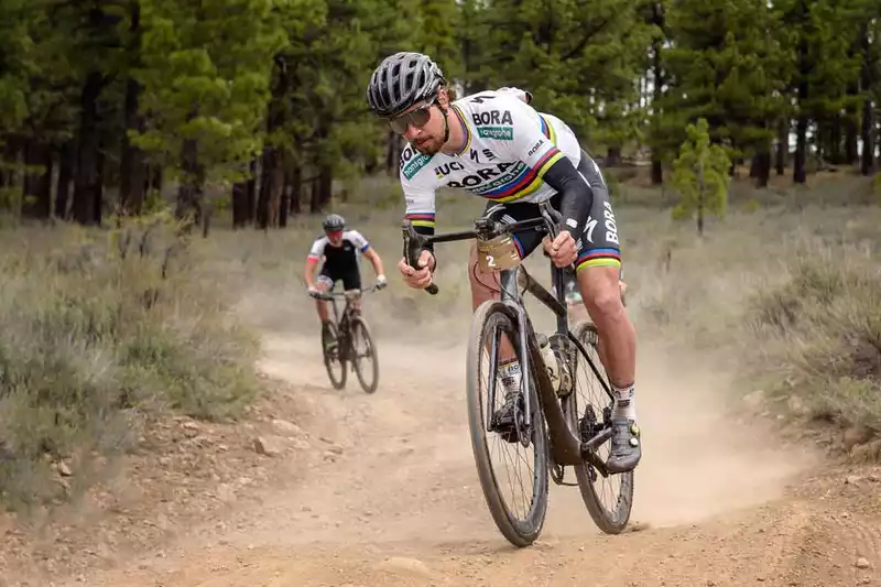 Peter Sagan, Unbounded Gravel, running 2022.