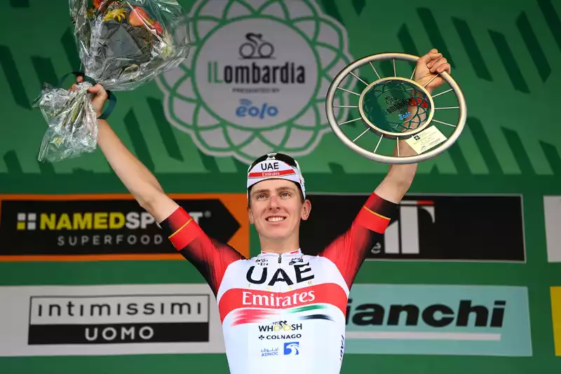 Tadei Pogacar closes out 2022 with Il Lombardia win