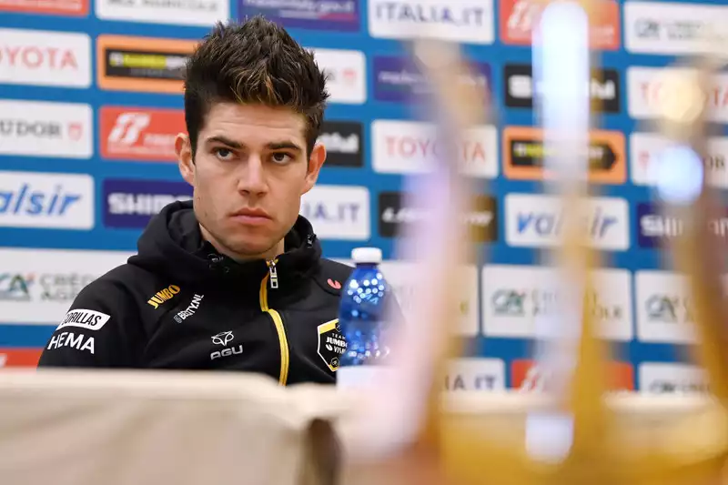 After two weeks of lack of practice, Van Aert was physically drained at Tirreno Adriatico.