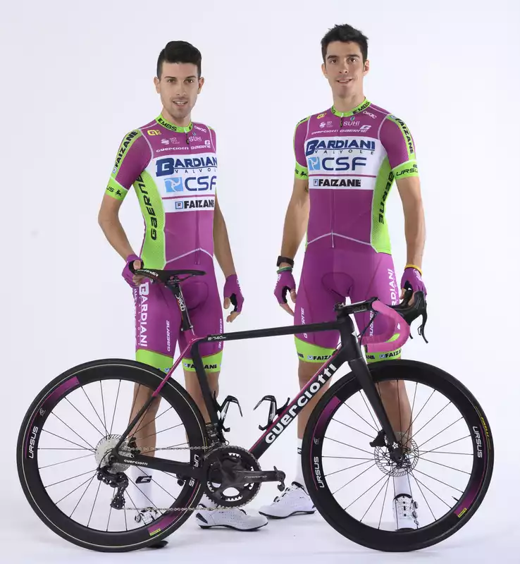 Bardiani CSF Faisane Selects Cyclamen and Green Kit to Stand Out in 2020 Peloton