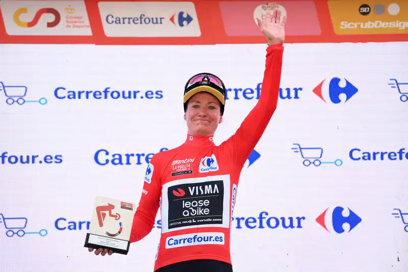 It wasn't the main goal" - Marianne Bosch takes the red leader's jersey at La Vuelta Femenina