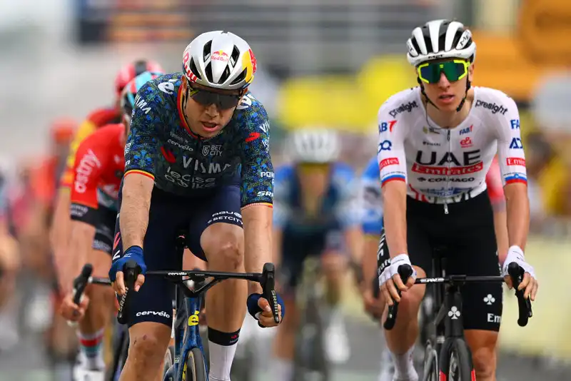 I never thought I'd be here at this level" - An emotional Wout Van Aert celebrates his podium on the opening stage of the Tour de France.