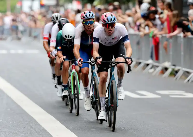 Matteo Jorgenson did not win a medal in the road race at the Paris Olympics.