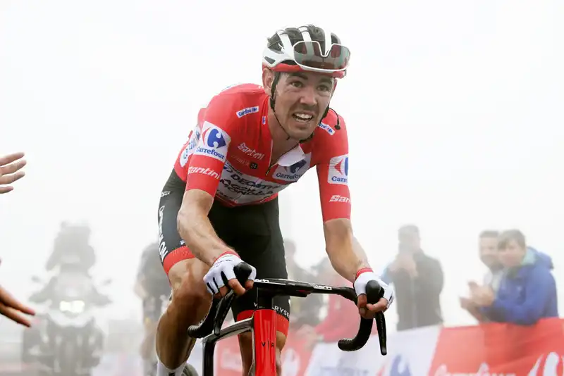 Ben O'Connor at the Lagos de Covadonga test at the Vuelta a España