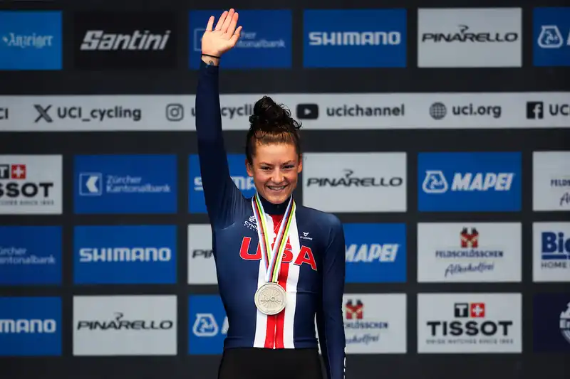 Chloe Dygert, alleged silver medal at the World Championships.