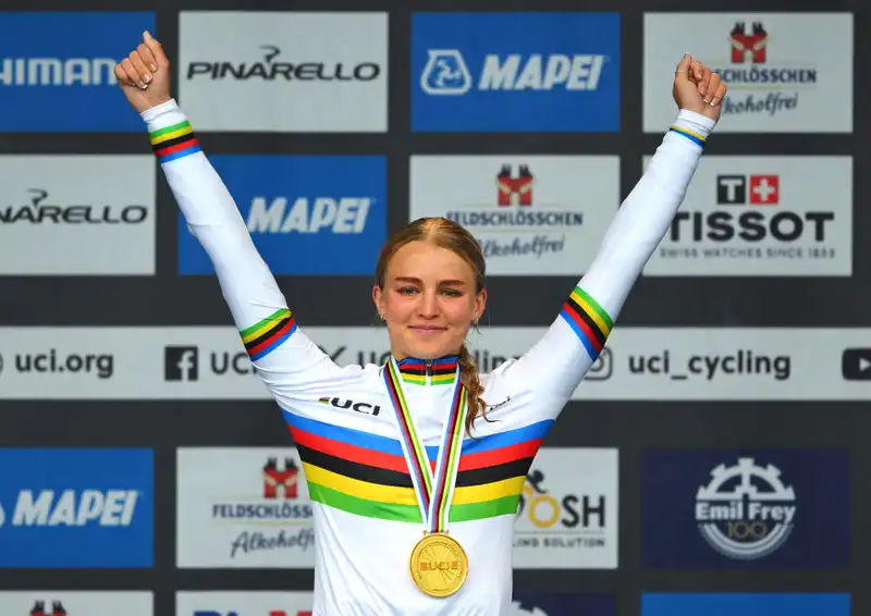 'Pure relief to have done it' - Kat Ferguson rejoices in second junior world title before stepping up at Movistar