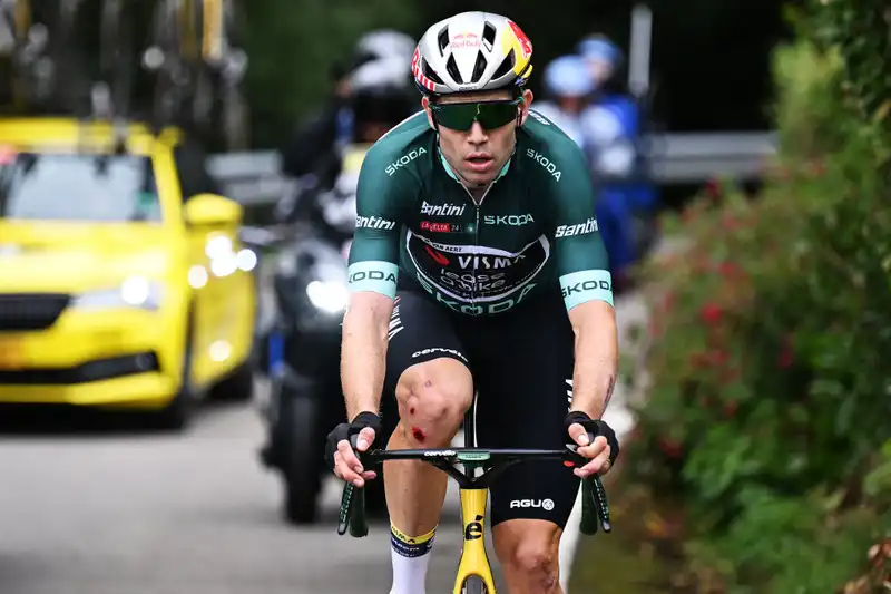 Wout van Aert missed the Vuelta a España with a knee injury.