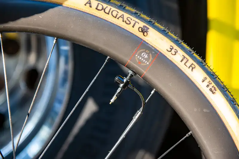 Marianne Bosch uses inflated tires at Gravel World Championships